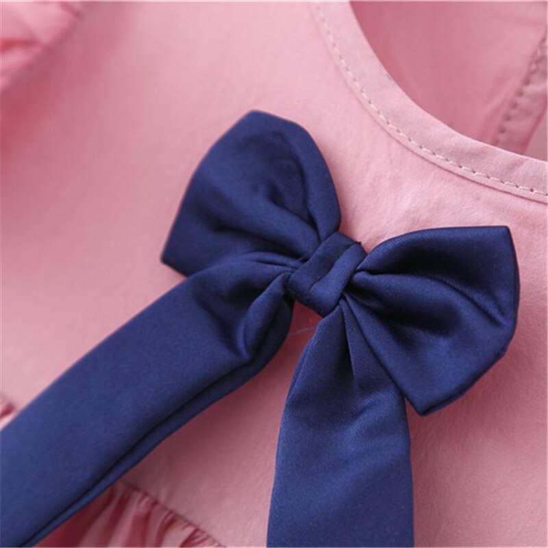2021 Summer New Baby Girl Dress Infant Princess Party Dresses A-Line Cotton Soft Bow Girl Clothes Toddler Kids Clothing