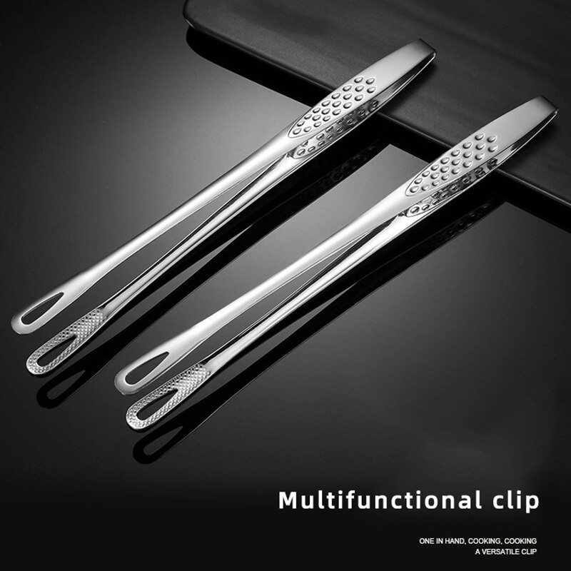 304 Stainless Steel Bbq Tongs Multifunction Resistant Non-Slip Outdoor Food Tongs For Bread Steak Kitchen Accessories Tools