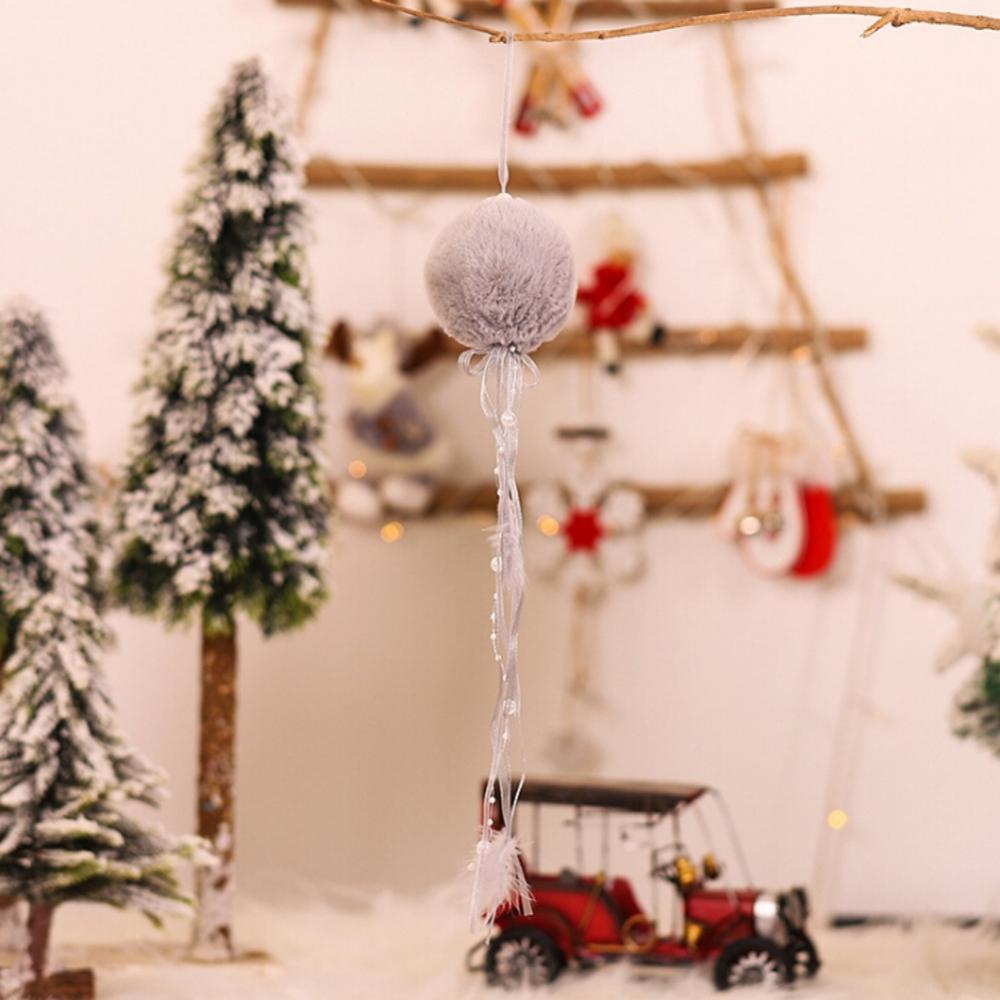 Christmas Ornaments Plush Pendant Christmas Doll Christmas Tree Plush Ball Christmas Tree Pendant: F