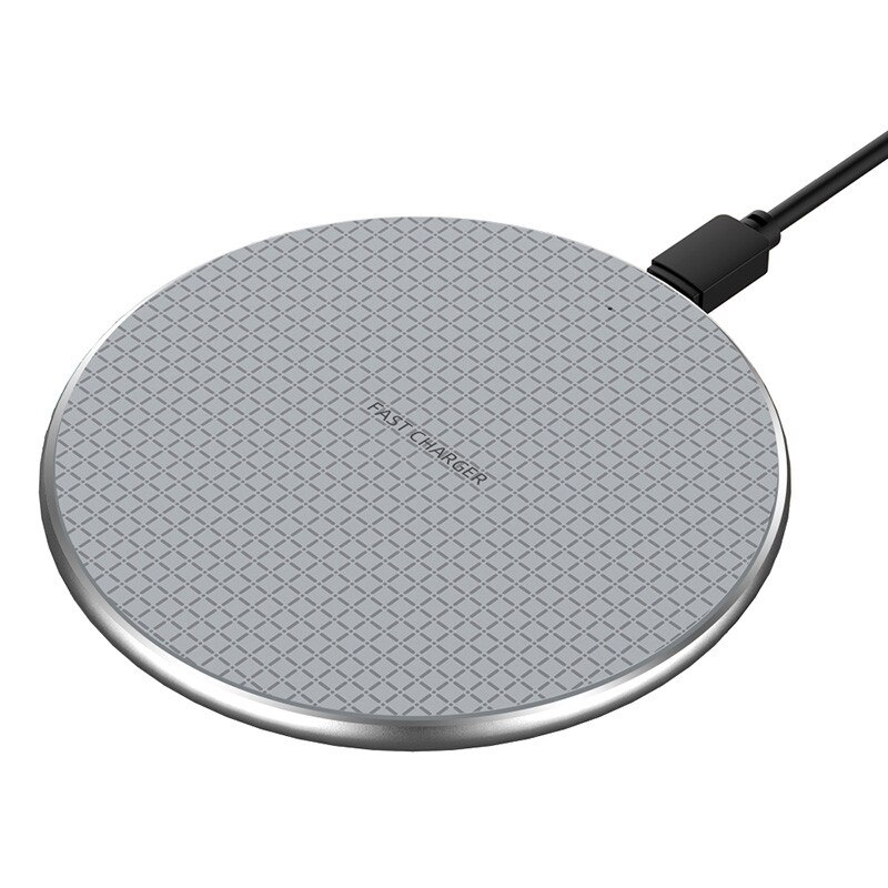 10W Fast Wireless Charger for Samsung Galaxy S10 S9 S8 Note 9 LED Qi Fast Charging Pad Phone Charger for iPhone 11 Pro XS Max X: NO LED Grey