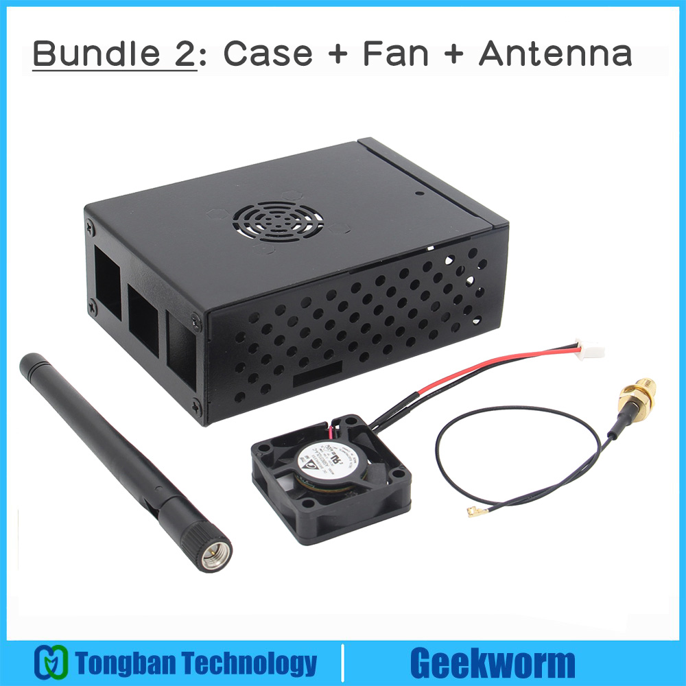 Orange Pi 3 Metal Case with Cooling Fan Set, Protective Case / Shell / Enclosure / Box for Orange Pi 3: Bundle 2