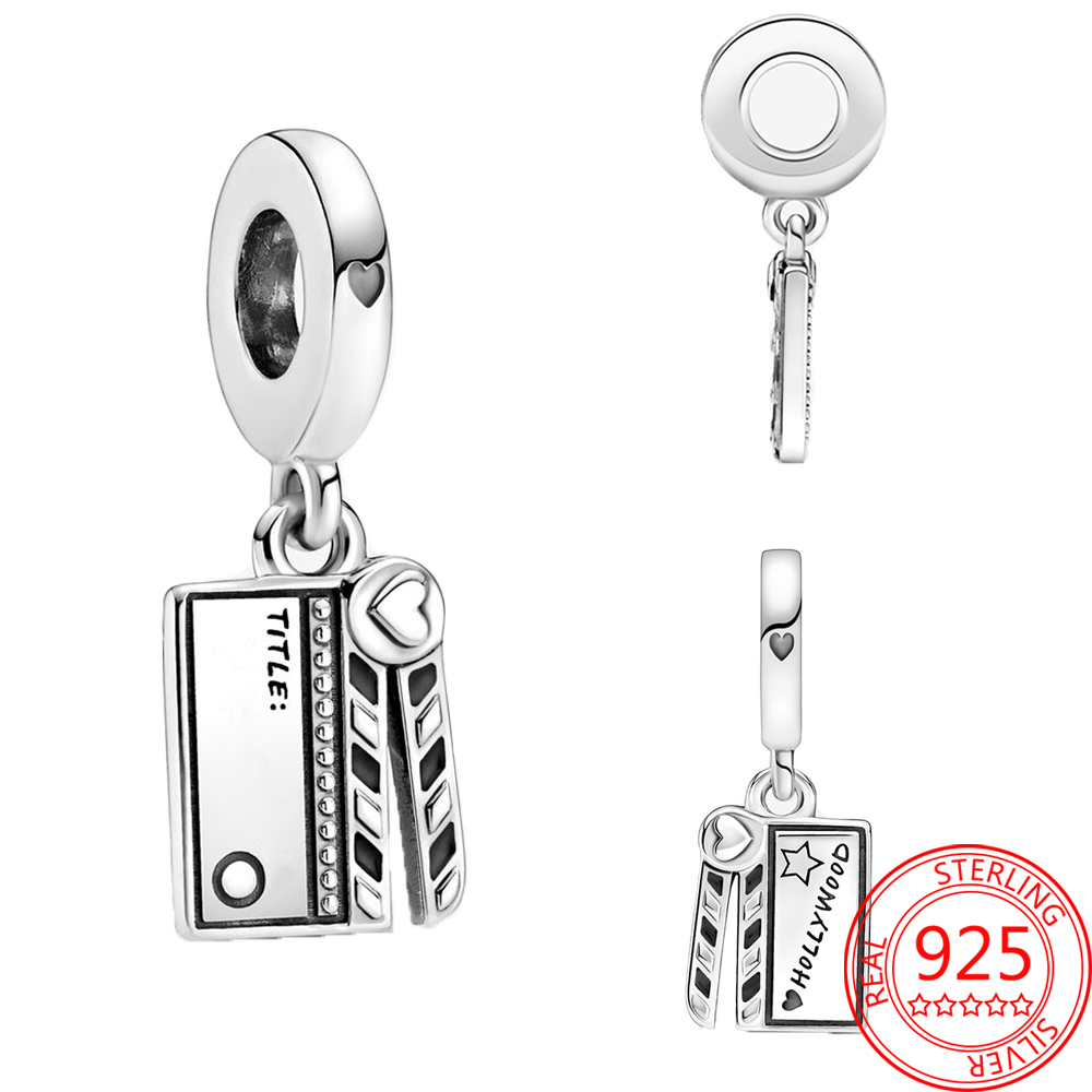 Luksus 925 sølv spinning kompas charm fit pan armbånd 925 sterling sølv charms til piger gør-det-selv vedhæng smykker: Vvc 775