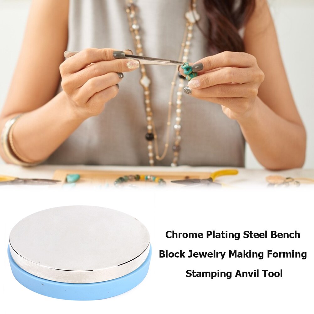 Practical Steel Bench Block Jewelry Making Punching Metal Forming Stamping Anvil Tools Non-rebound Making Manual Tools