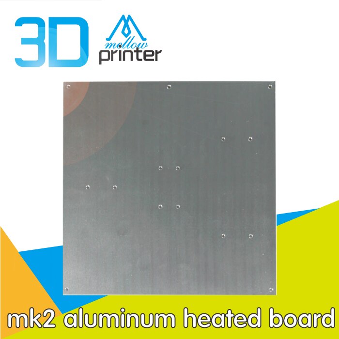 Impresora 3d reprap mk2, placa calefactora de aluminio, medición de placa de calor de aluminio, 220x220x2mm