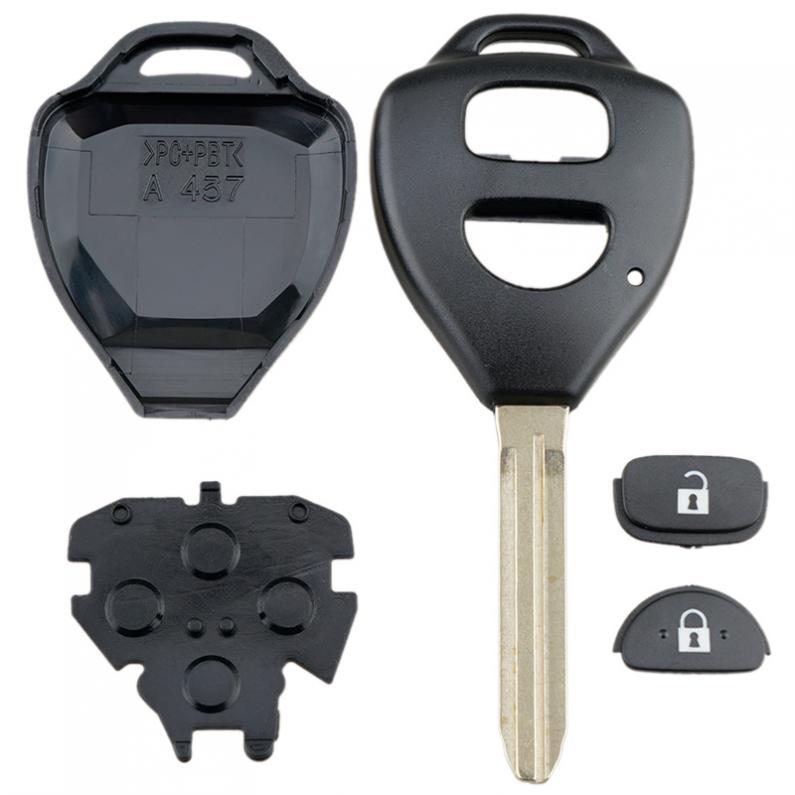 1 Pc 2 Knoppen Vervanging. Autosleutel Case Zwarte Auto Afstandsbediening Sleutel Shell Case Fit Voor Toyota Corolla RAV4