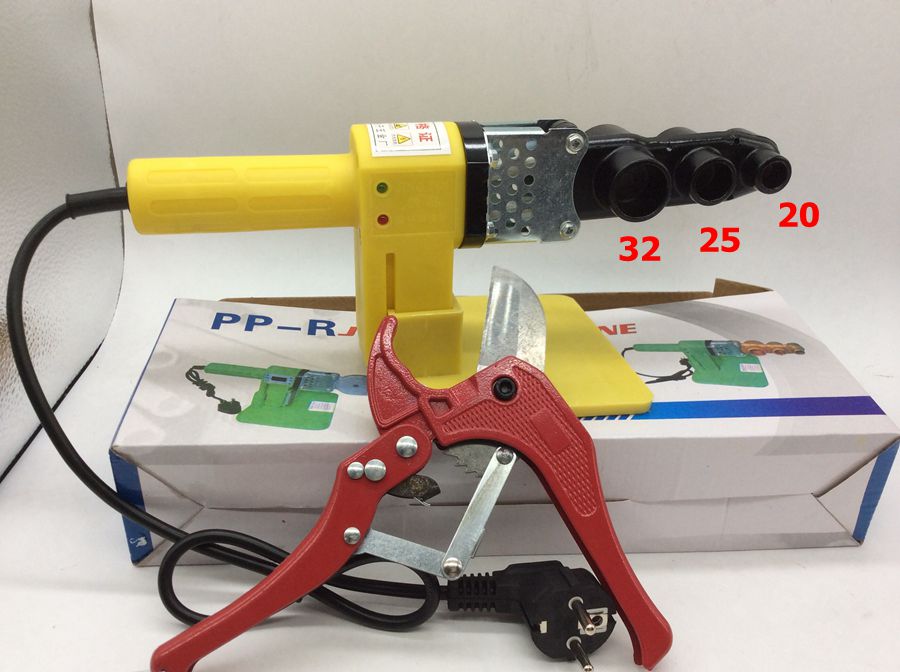 constant temperature electronic plastic Welding Machine, ppr welding machine, 220V 600W 20-32mm with a ppr cutter
