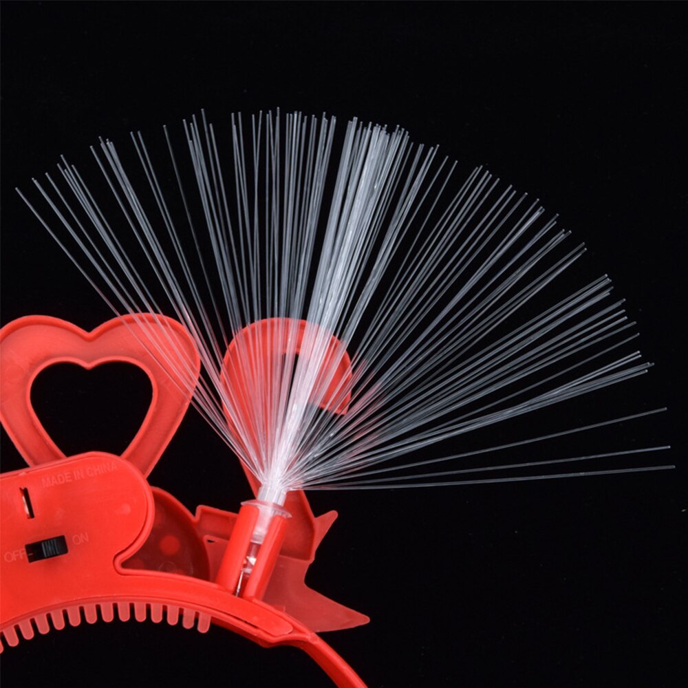 2021 portato fibra ottica fascia capodanno applique cerchio per capelli corona incandescente copricapo luminoso Festival di natale bomboniere