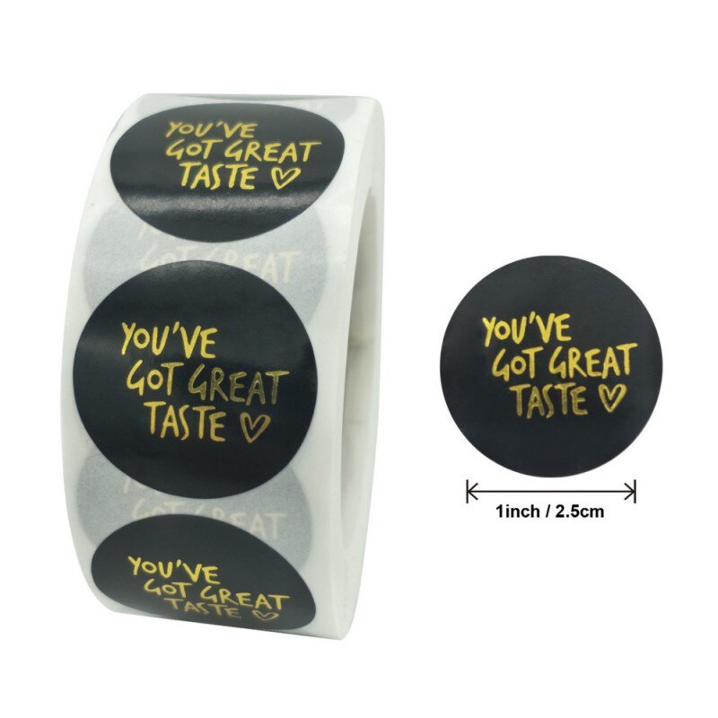 Gold Foil Thank You Stickers For Seal Labels 1 Inch Packaging Stickers Birthday Party Offer Stationery Sticker: E