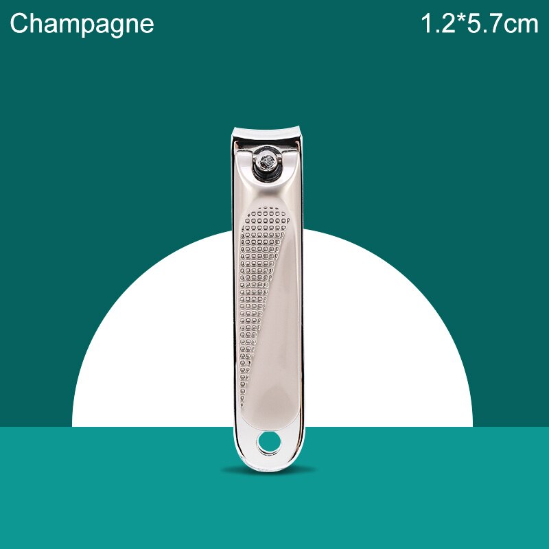 Nail Clippers Stainless Steel Dead Skin Manicure Fingernail Cutter Thick Hard Ingrown Toenail Scissors Pedicure tools: Champagne S