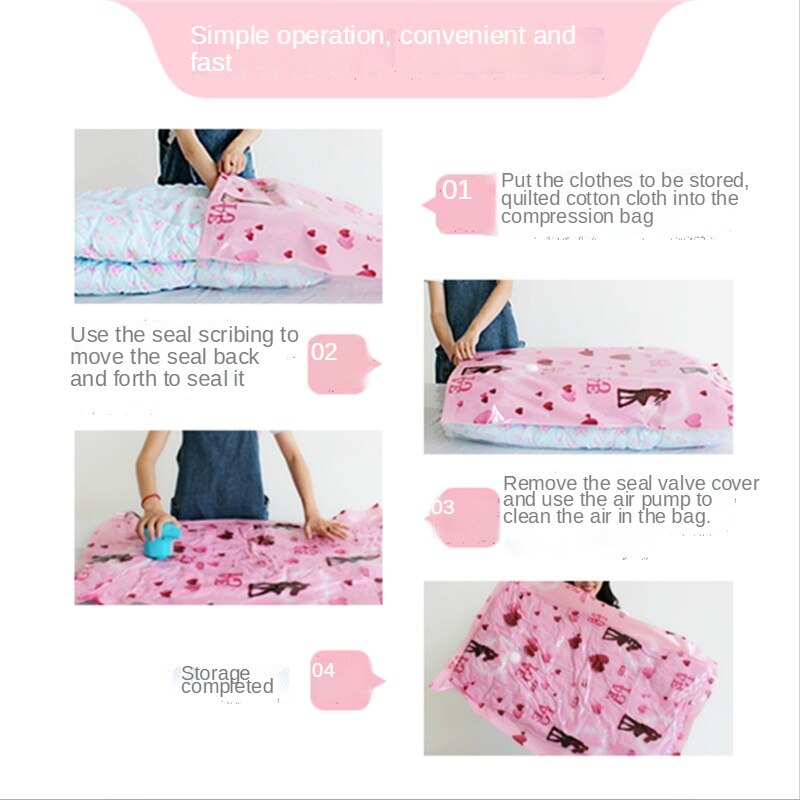 Vacuum compression bag clothing quilt vacuum bag storage bag travel clothes quilt storage handbag