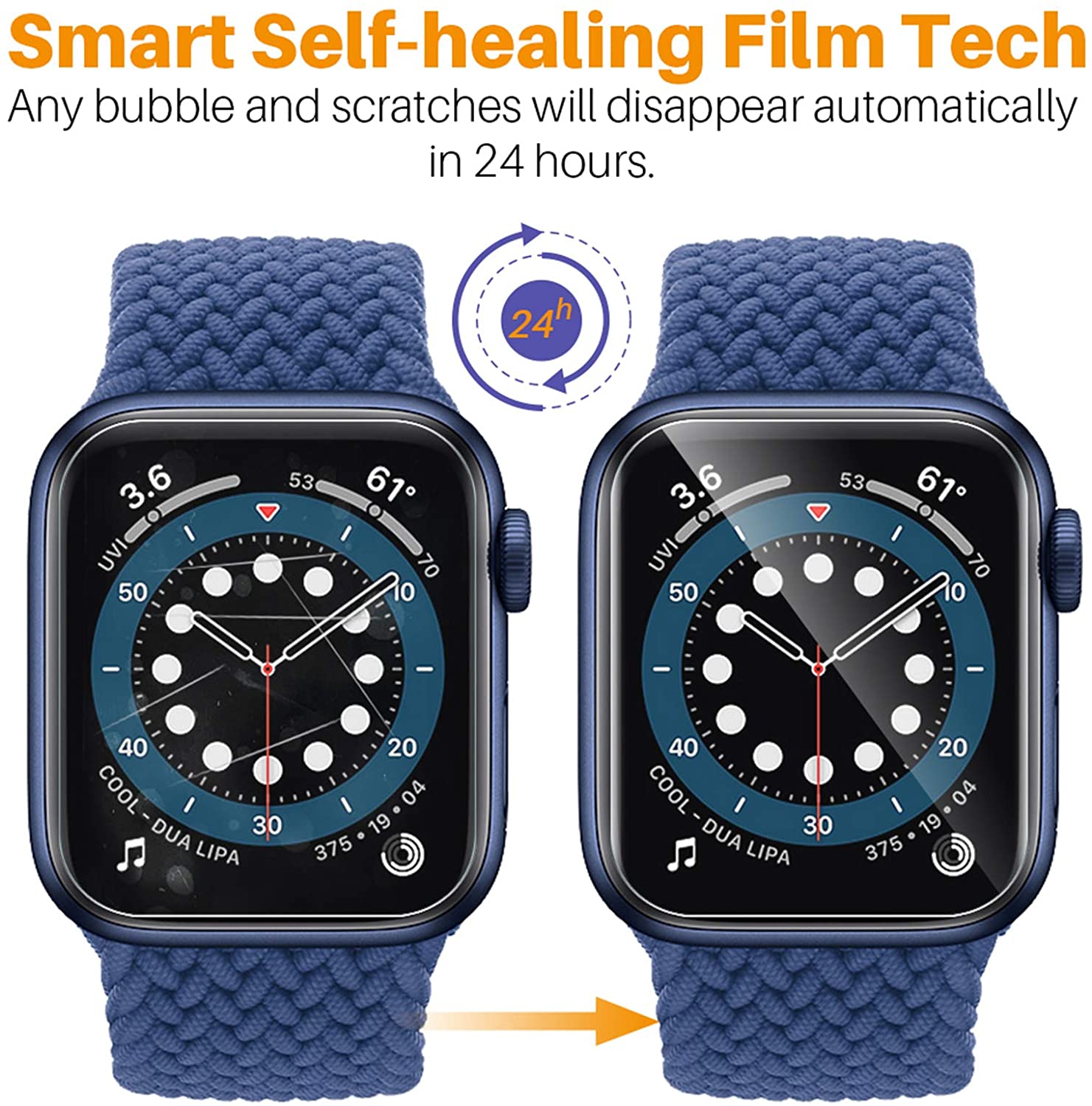 HD Film For Apple Watch Screen Protector 45mm 41mm Not tempered Glass) iWatch Protector Apple watch series 7