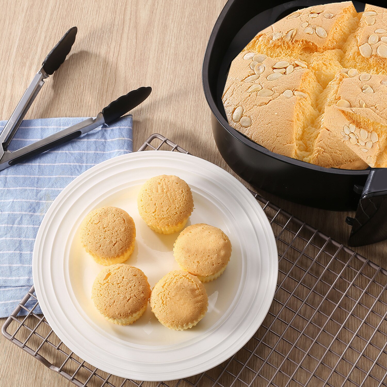 9pcs/set Air Fryer Accessories Multi-functional Electric Fryer Parts 7Inch/8Inch Kitchen Appliance Tools Fit all Airfryer Oven