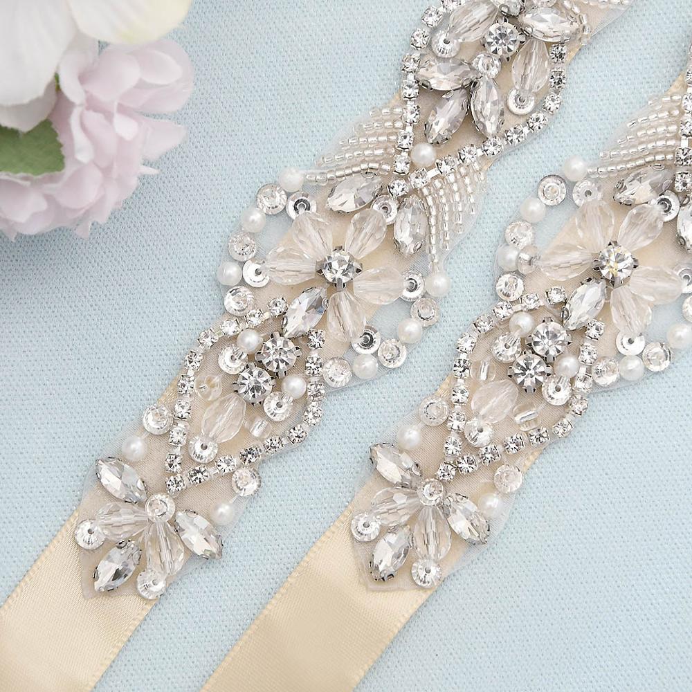 Trixy S234 Damesmode Rrhinestone Riemen Bruiloft Riemen Kralen Bridal Riemen Taille Riem Lint Riem Voor Bruiden Bruidsmeisjes