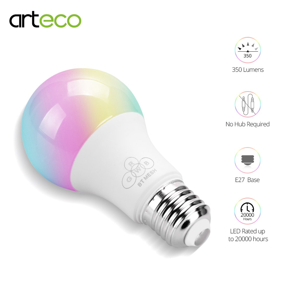 Smart RGB Lamp Bluetooth 4.0 Audio Speakers Lamp Dimbare E27 LED Draadloze Muziek Lamp Licht Kleur Veranderende via Bluetooth Controle