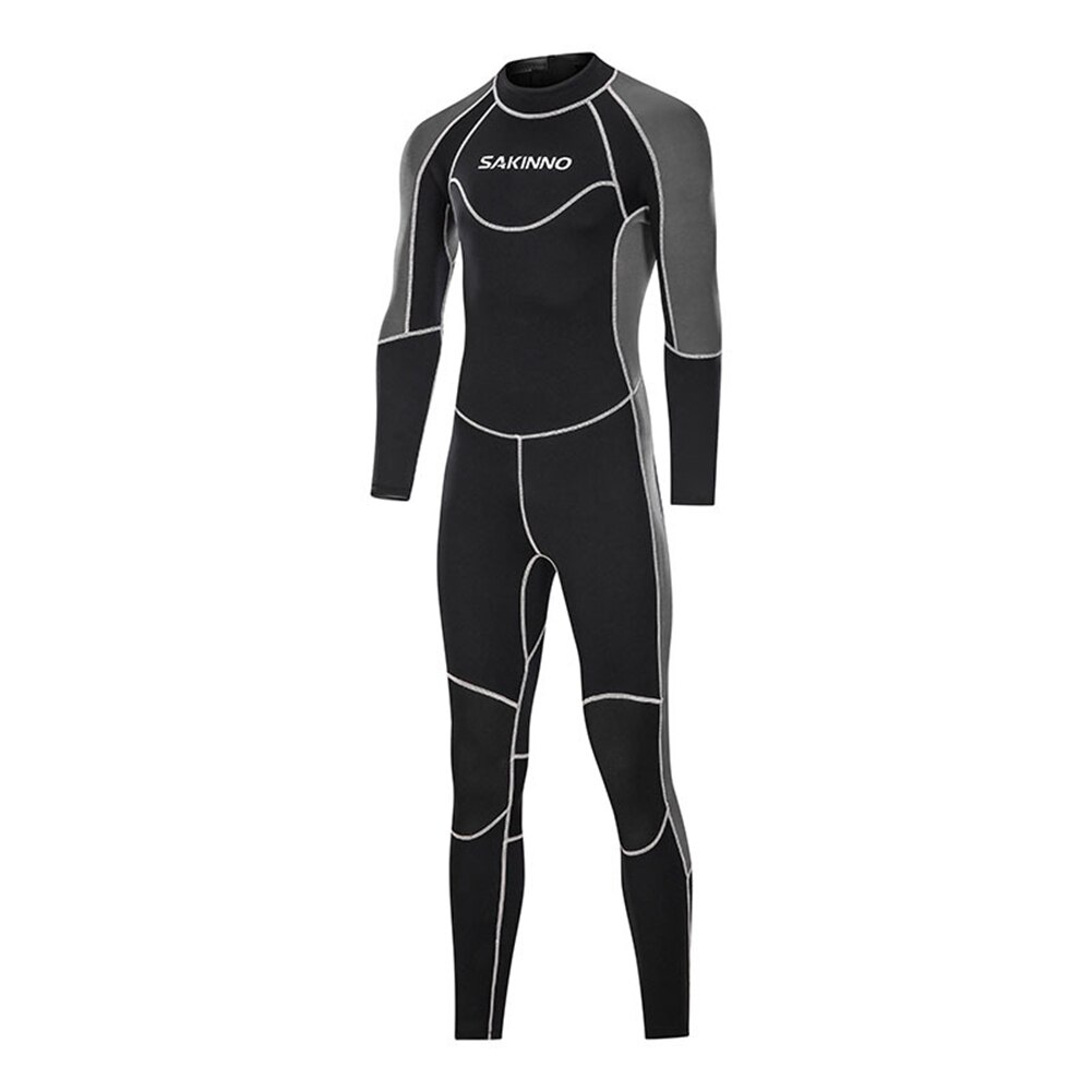 3mm Full Bodysuit Wetsuit Neoprene Warm Swimming Accessories Surfing Snorkeling Wet Suit Free Diving Equipment Gear Water Sports: black / XL