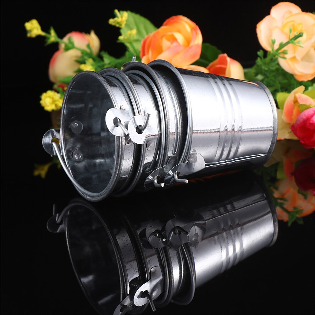 12Pcs Simple Iron Bucket Iron Bucket With Handle Metal Bucket Garden Decor for Garden Home Decor Adorn