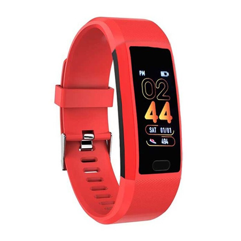 118Plus 1.14Inch Color Screen Smart Band Fitness Bracelet Sports Wristband: Red