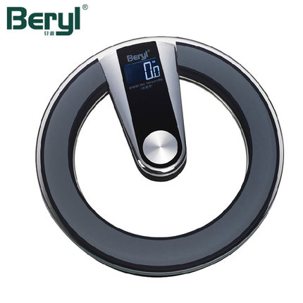 Best Selling 180kg circular night vision temperature measuring weight scale 3 Colors smart LCD digital FLOOR SCALES BY828