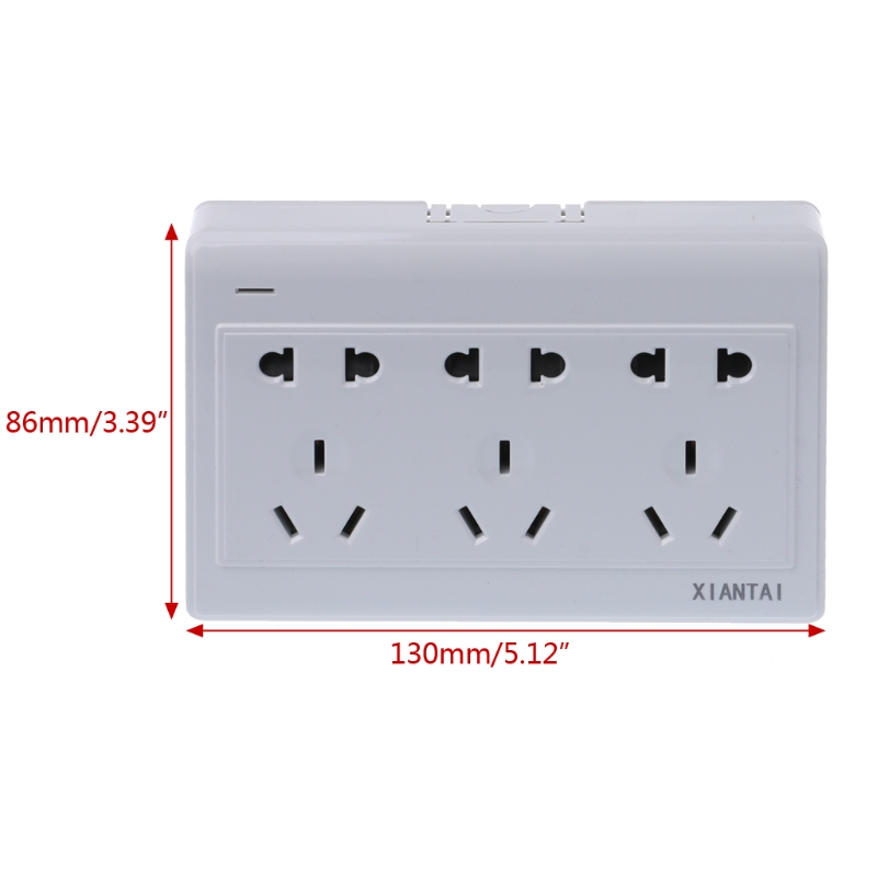 10A Surface Mounted 15 Poles Triple 2 Pins And 3 Pins AU Shutter Wall Socket