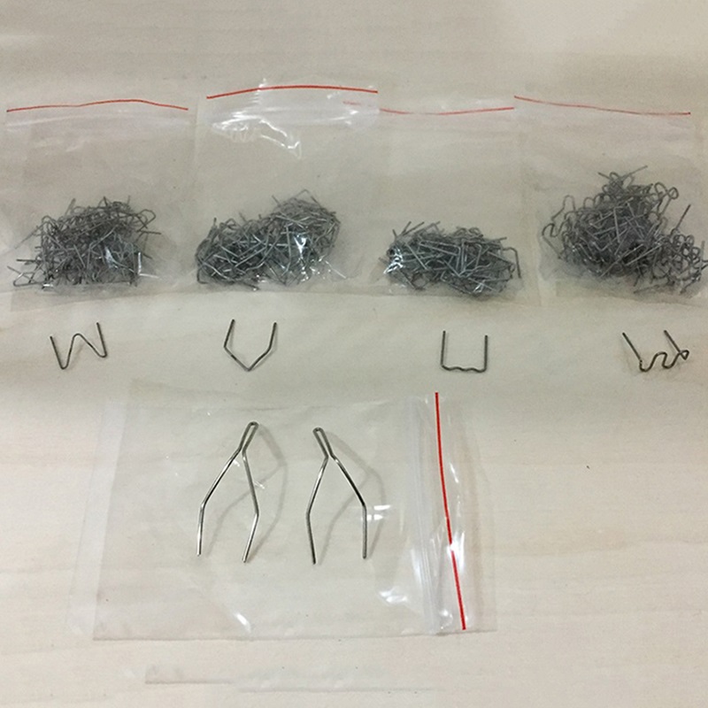 Grapas de onda S precortadas de 0,8mm y 0,6mm para grapadora en , grapas de plástico para reparación de parachoques, plástico para soldar, plástico, grapas de soldadura en