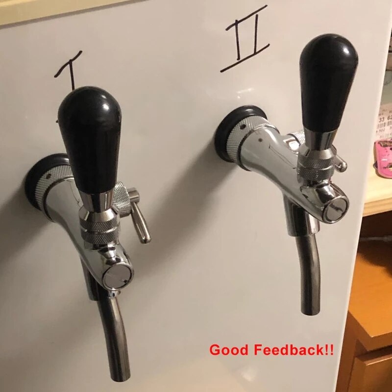 Beer Faucet &amp; Adjustable Tap Beer Shank Chrome Tap Plating With Ball Lock Disconnect Liquid For HomeBrew Cornelius Keg Dispenser