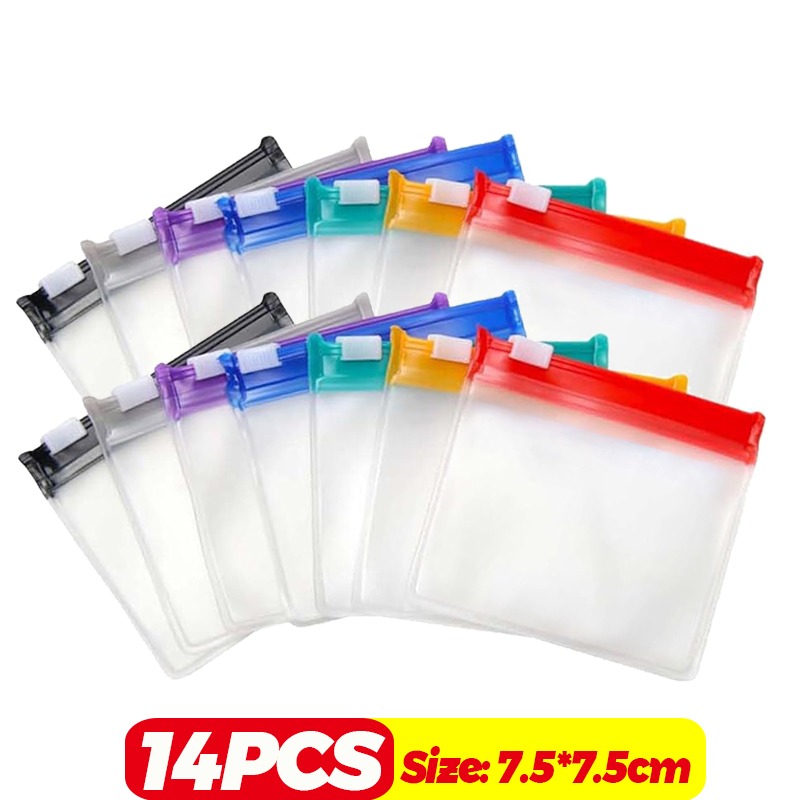Mini bolsas dispensadoras de pastillas, bolsa de joyería de viaje portátil con cremallera deslizante, organización de almacenamiento impermeable autosellante, 7/48 Uds.: Verde