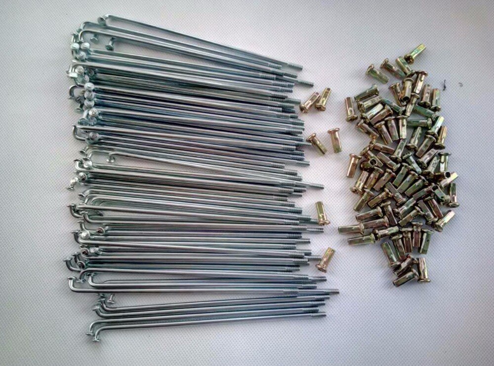 Lot 72 Rayons De Roue Moto Argentés 3 Mm X 160 Mm + Mamelons | Kit Rayonnage Moto Robuste Et Précis