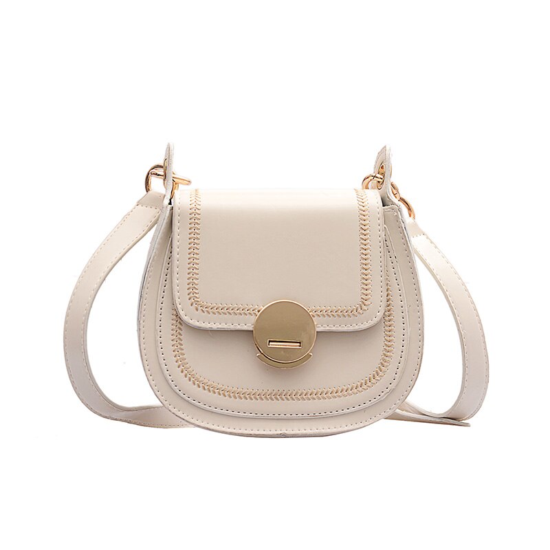 Ricamo Modello di Cuoio dell'UNITÀ di elaborazione Borsa con Tracolla per le donne 2020 semplice Spalla di colore Solido Borse Da Viaggio Femminile attraverso corpo Borsa: bianca