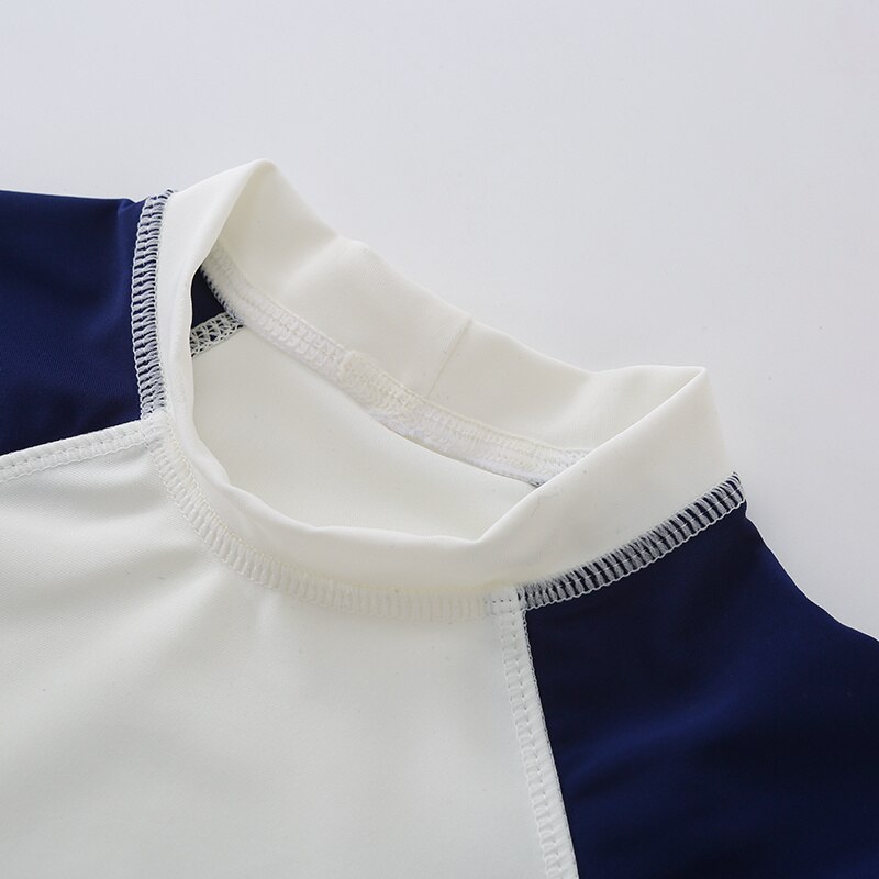 3Pcs Summer Kid Baby Boy Swimwear Short Sleeve Cartoon Letter Print Top Blue Short Pants Cap Swimsuit Swim Beach Bathing Suit