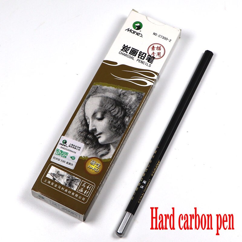 12pcs / box wooden sketch drawing writing pencil art DIY complete set 2B / 4B / 6B / 10B / 12B / 14B: rigid