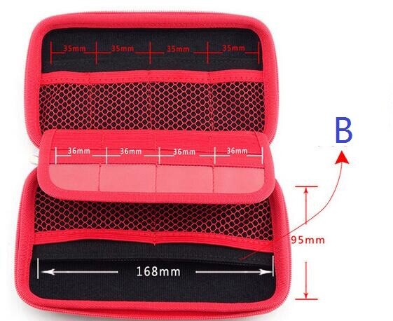 GUANHE 2.5 inch Elektronica Kabel Organizer Tas USB Flash Drive Geheugenkaart HDD Case Travel CASE Drive Protector Tassen & gevallen