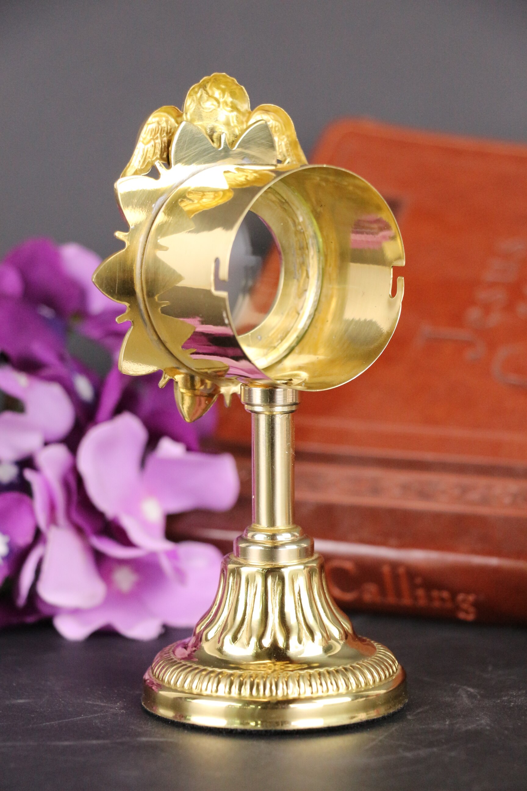 gegarandeerd koper heilige doos Katholieke levert monstrance kerk angel heilige delicate elegante mooie keepsake