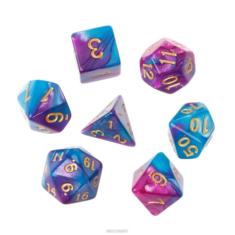 Spedizione gratuita 7 pz/set acrilico poliedrico dadi per TRPG gioco da tavolo D4-D20 ma28 21 all&#39;ingrosso: 2