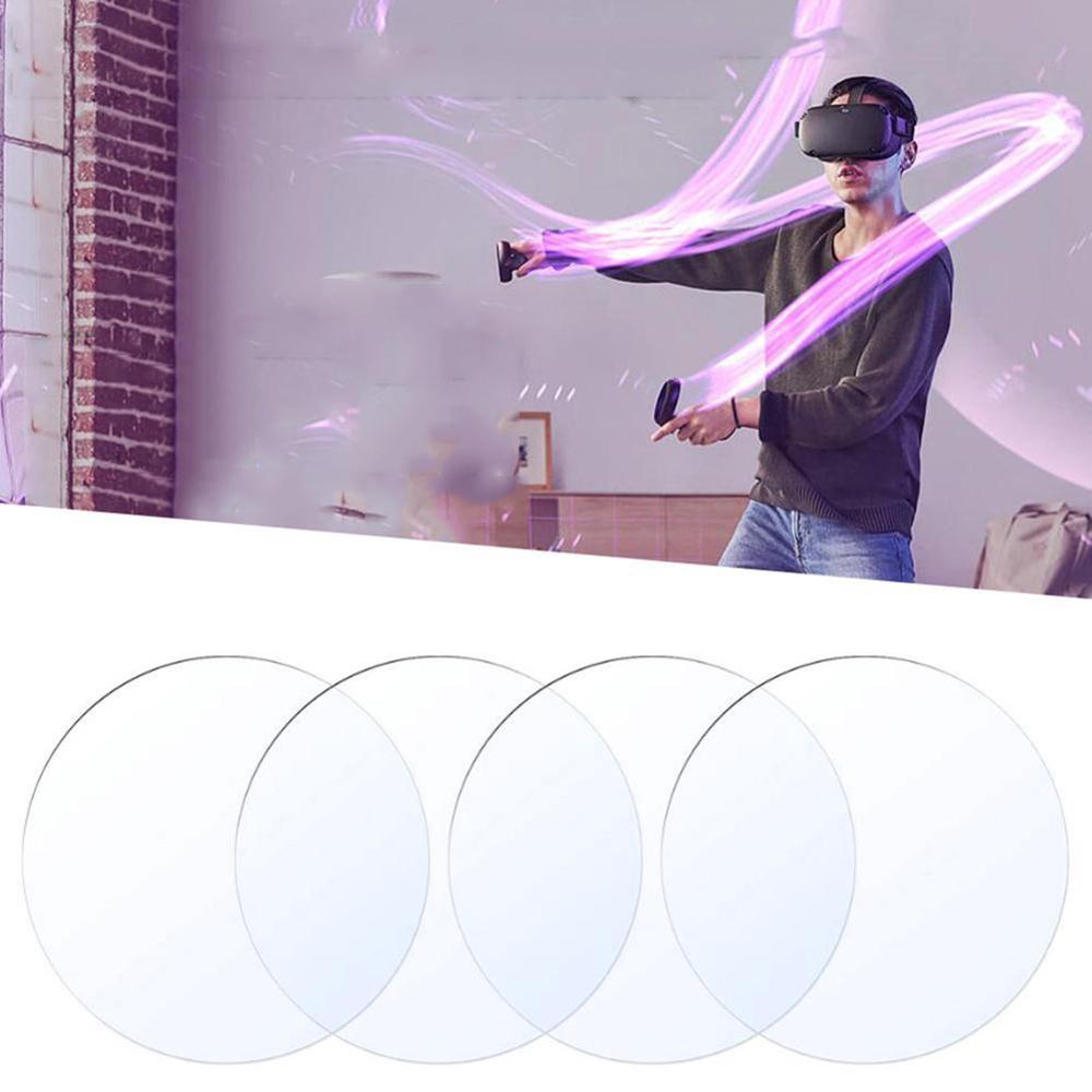 4 stück kameralinsenfolie, vr-bildschirmschutzfolie für oculus quest 2 vr headset, helm, kratzfester linsenschutz, schutzhüllen