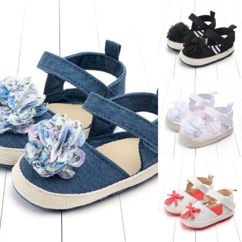 Baby Meisjes Wandelschoenen Prinses Peuter Leuke Baby Strik Bloemen Soft Sole