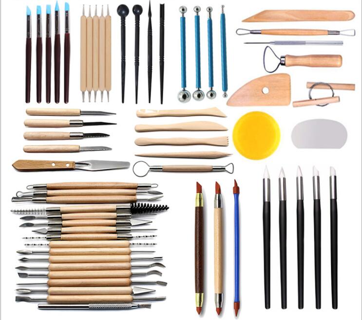 Arts Crafts Clay Sculpting Tools Pottery Carving Tool Set Pottery &amp Ceramics Wooden Handle Modeling Clay Tools