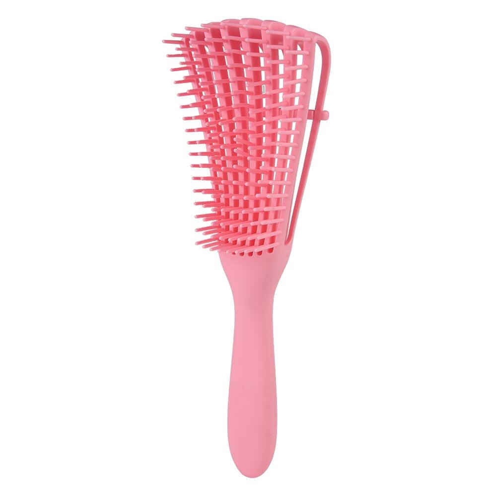 Heiße Frauen Haar Pinsel Haar Kopfhaut Massage Kamm Borsten Nylon Mädchen Nassen Lockiges Detangle Haarbürste für Friseur Styling Werkzeuge: Stil 2 Rosa