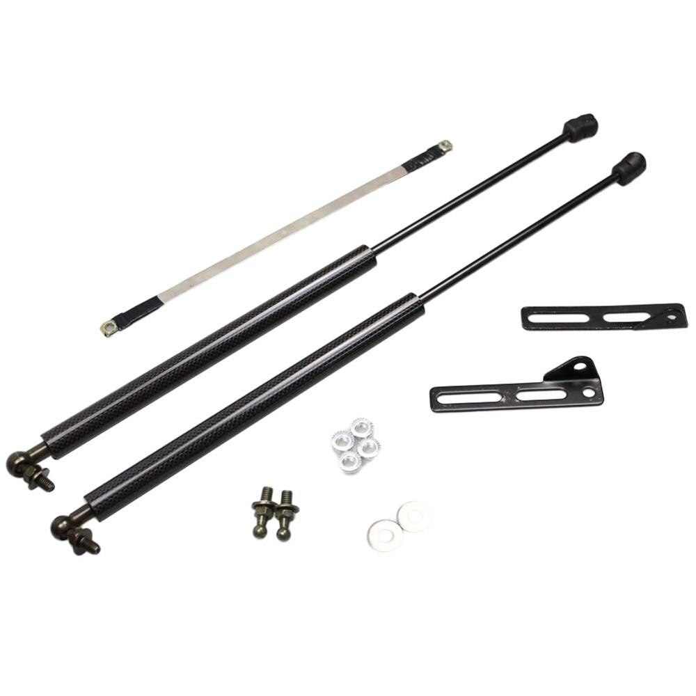 for Peugeot 308 T9 SUV Front bonnet Hood Carbon Fiber modify Gas Spring Struts Prop Lift Support damper: black carbon fiber