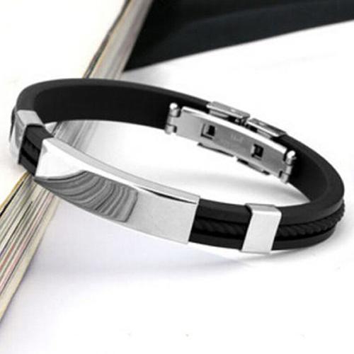 Mäns dam coola rostfritt stål armband armband spänne manschett armband