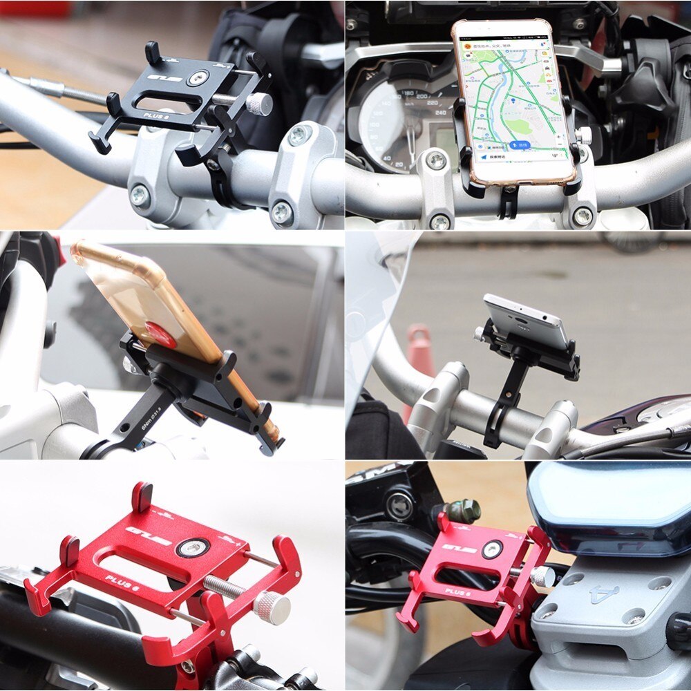 GUB Profi2-2 Aluminium Legierung Fahrrad Telefon Halfter für 3,5-6,2 Zoll Smartphone Verstellbare Universal- Unterstützung GPS Navigation telefon Stehen Mountainbike - Autobahn - Auto