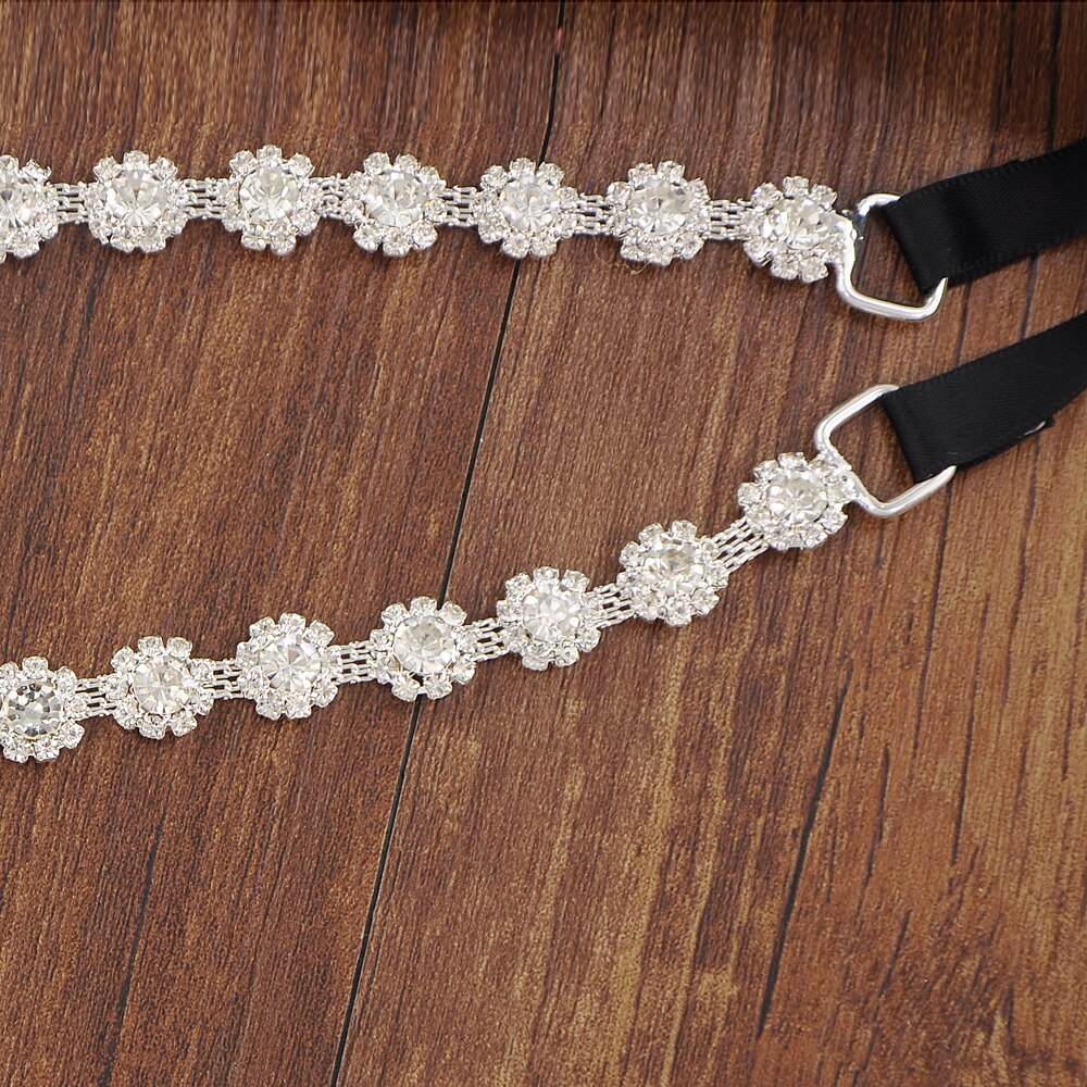 TRiXY S378 Shinny Thin Rhinestone Belt Wedding Belt Sash Silver Diamond Crystal Bridal Belt For Wedding Dress Wedding Decoration