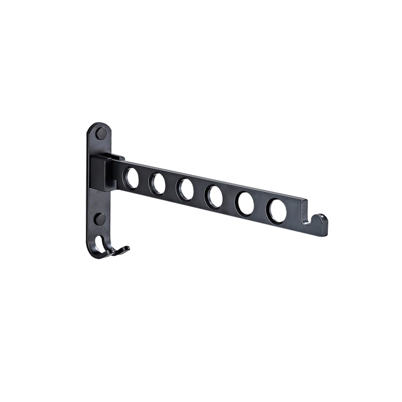 Clothes Rack Black Folding Clothes Hanger Foldable Wall Clothes Drying Racks Hangers Space Aluminum Clothes Hanger Organization: 1pcs