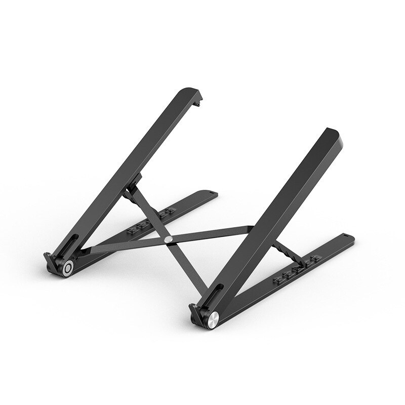 Verstelbare opvouwbare tafel voor laptop, bureau, computer, mesa, notebookstandaard, lade voor slaapbank, zwart, kantoor, slaapkamer, maat m/l, draagbaar: D-zwart