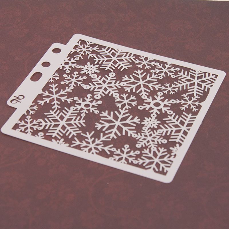 Snefnug stencils skabelon maleri scrapbooking prægning stempling album kort