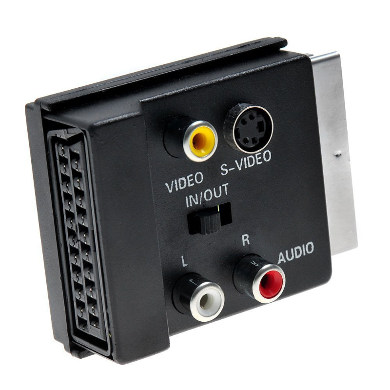 21 fa 21 spillo Scart maschio a femmina connettore adattatore 21 spillo Scart S-video AV RL adattatore convertitore Audio video Scart AV S-video