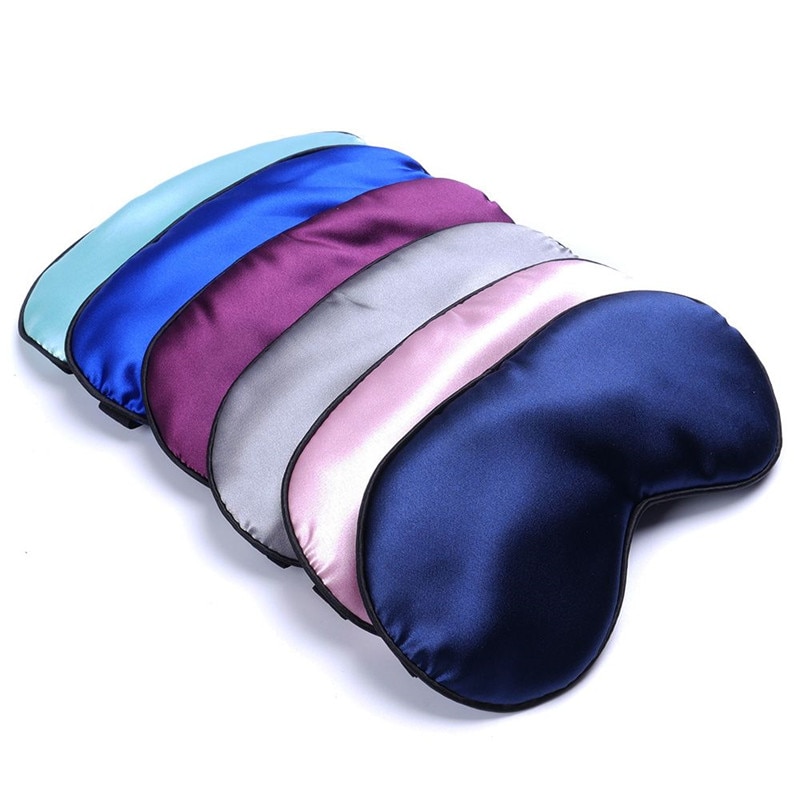 9 kleuren slaapmasker van zuivere zijde, gewatteerde schaduwbedekking, reisontspanningsmasker, blinddoek, reisaccessoires