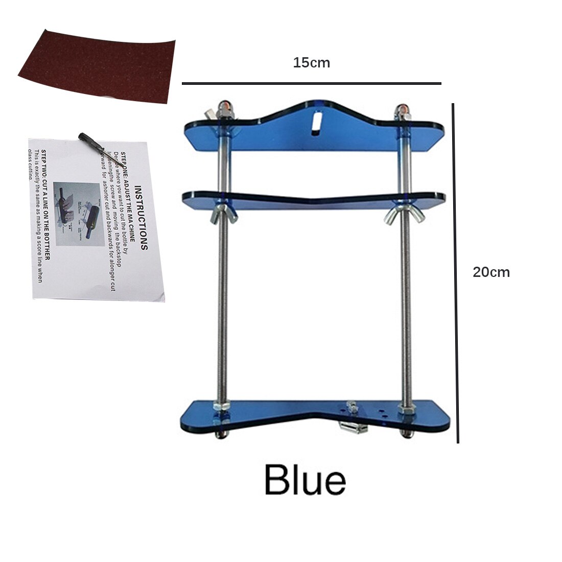 Professionele Glazen Fles Cutter Diy Eco-vriendelijke Plastic En Metalen Snijgereedschap Veiligheid Machine Kits: Blue