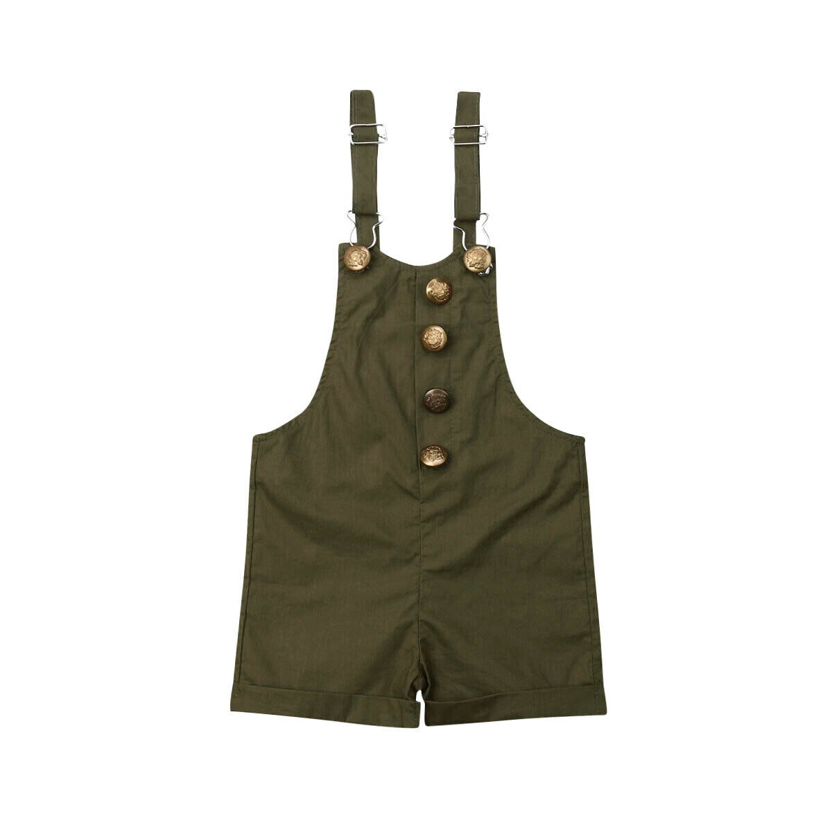 Toddler Kids Baby Girls Romper Jumpsuit Dunagaree Overall Outfits Clothes 1-6Y: Green / 3T