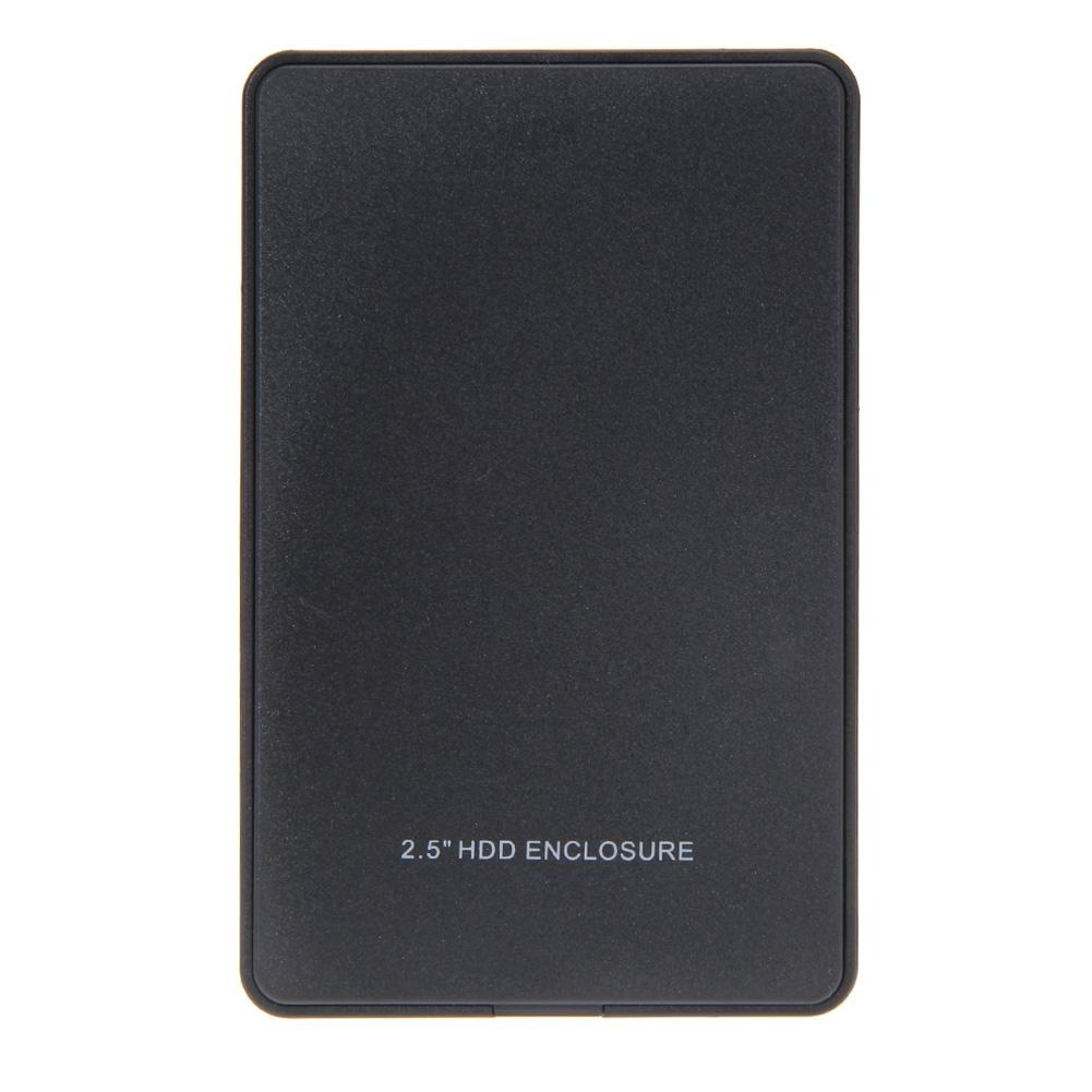 2.5in USB 2.0 SATA Hd boîte disque dur boîtier de boîtier externe Portable 5 Gbps haute vitesse Mobile USB2.0 HDD boîtier pour PC: Black