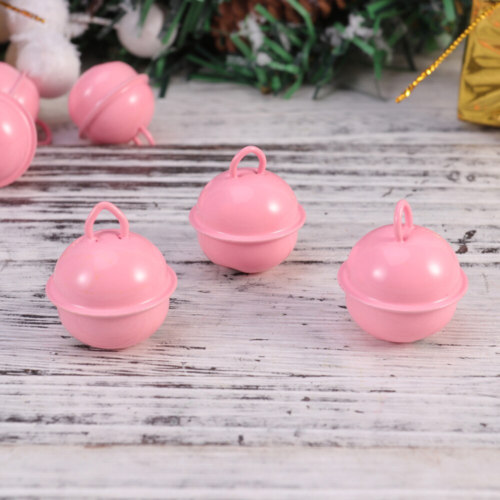 50 Stuks 22Mm Gekleurde Geschilderd Jingle Bells Metal Ronde Mini Bells Sieraden Ornamenten Kerst Decor Gebruik Hangers Voor Party christm